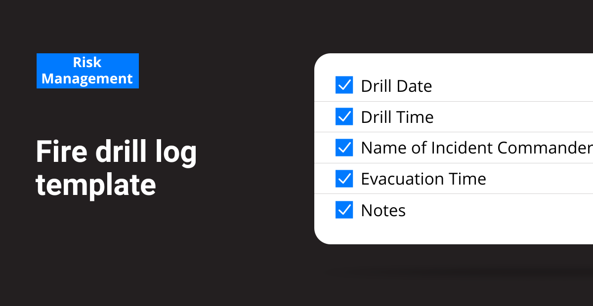 Fire Drill Log Template Frontline Data Solutions