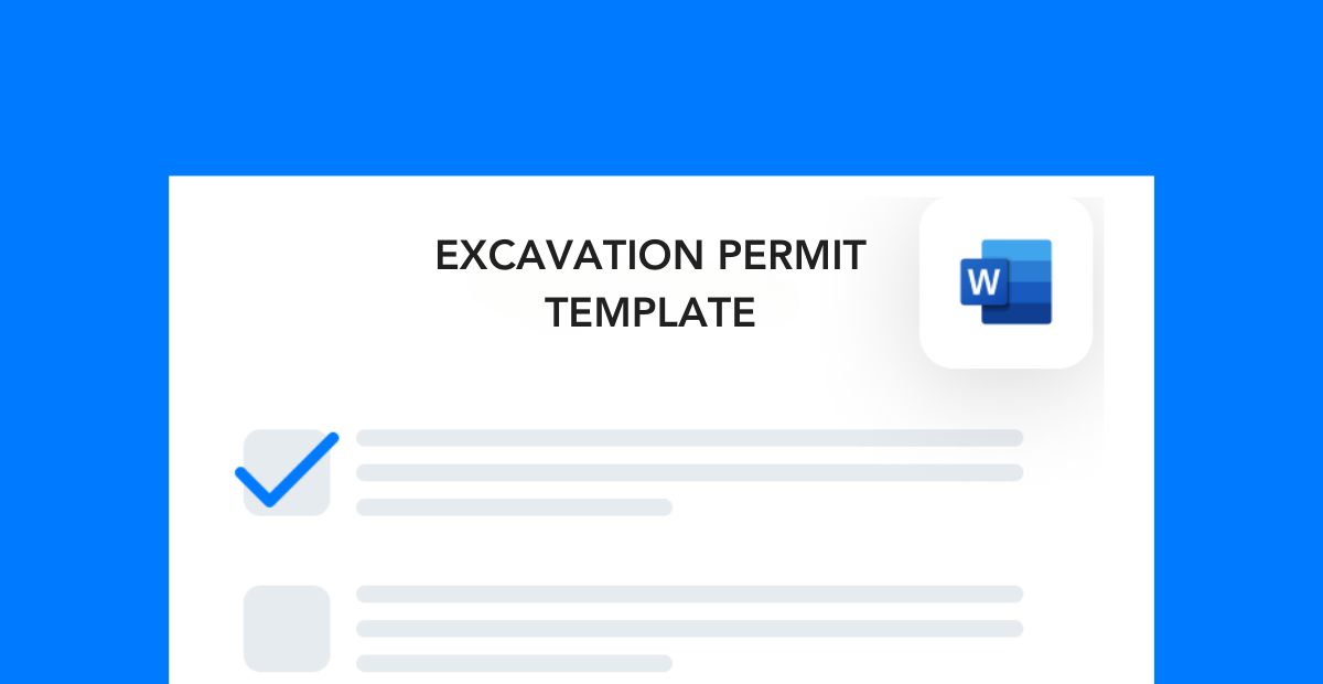 Excavation Permit Template - Frontline Data Solutions