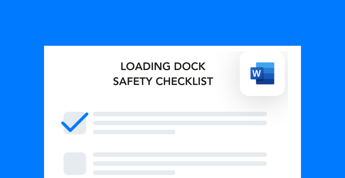 Loading Dock Safety Checklist - Frontline Data Solutions